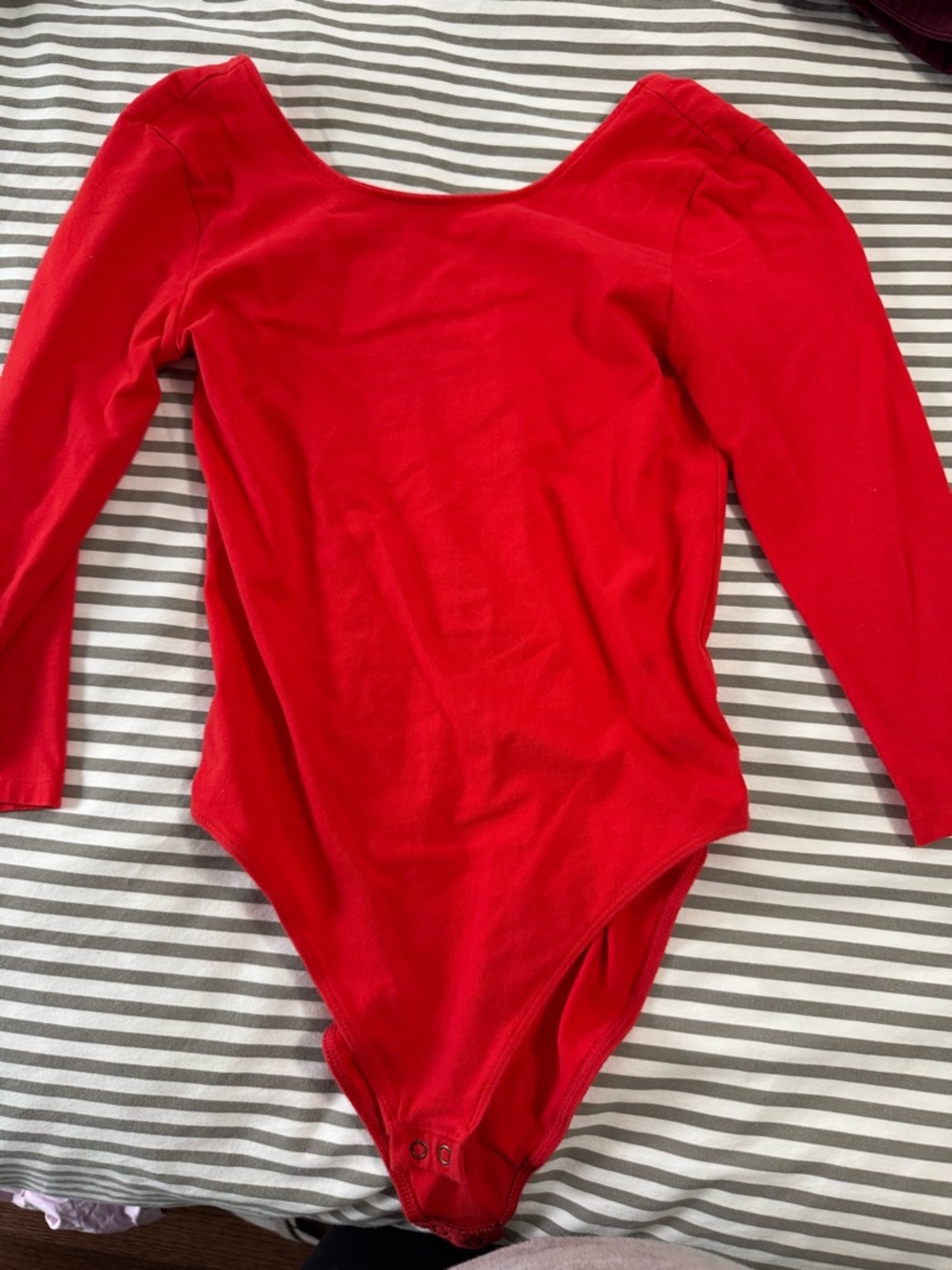 GAP Red Long-Sleeve Girls One-Piece Bodysuit